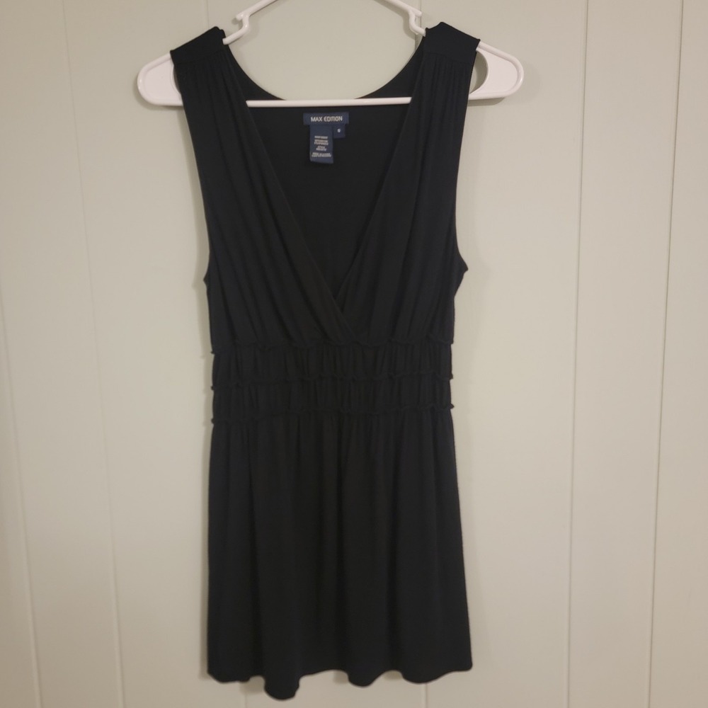 Vintage‎ Y2K Max Edition Womens Babydoll Top Size Small Black Whimsigoth Fairy